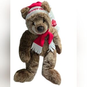 Rare Vintage Douglas Snap-On Tools Christmas Bear Plush Stuffed Animal 14' Euc